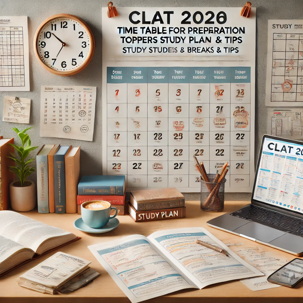 CLAT 2026 Time Table for Preparation, Toppers Study Plan & Tips